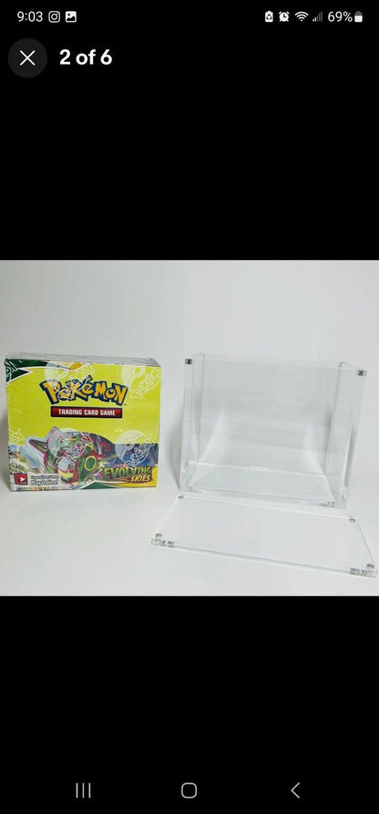 2 Pack - Pokemon Magnetic Booster Box Acrylic Case Pokémon Card Protective