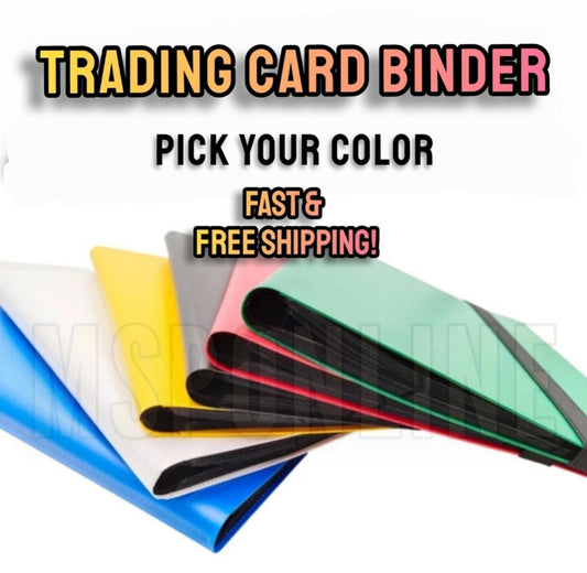 360 Card Pocket Binder 9 Pocket Single Sheet Trading Cards Elastic Album Folder