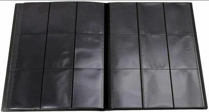 Trading Card Binder - 9 Pocket 360 Cards holder | Sports | TCG | Elastic | Black