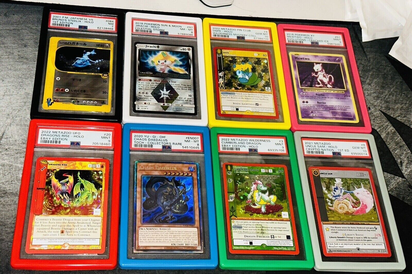 PSA Graded Card Slab Silicone Bumper Guard Protector Skin | 13 Colors | Pokemon