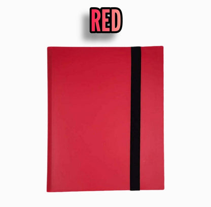 (2) PACK - 360 Pocket Trading Card Binder Side Loading Elastic 9 | BLUE & RED