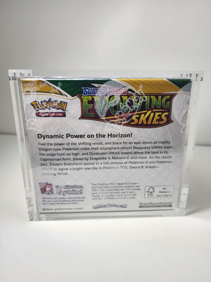 Acrylic Display Case for Pokemon Booster Box Stackable with Premium Magnetic Top