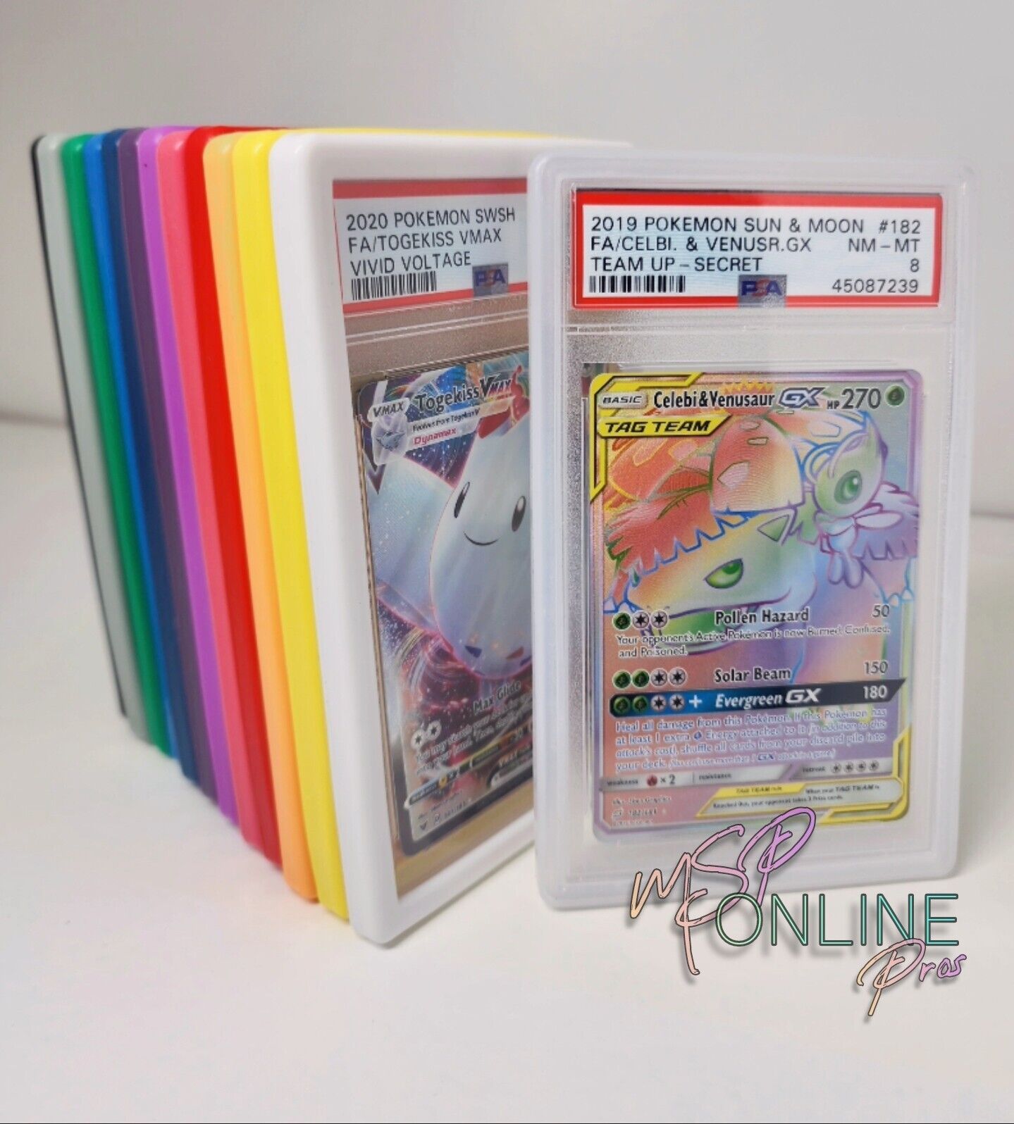 PSA Graded Card Slab Silicone Bumper Guard Protector Skin | 13 Colors | Pokemon