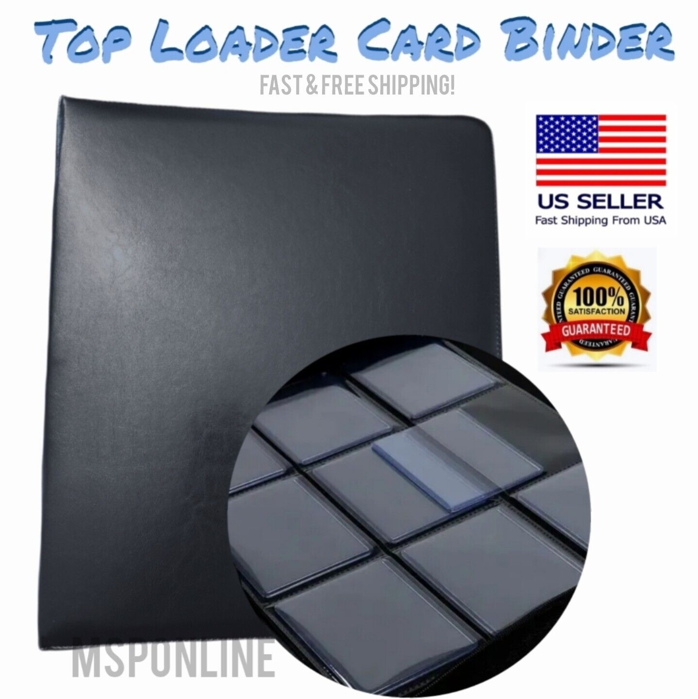 TopLoader Zipper Card Binder | Top Loader | 252 Cards | 9 Pocket | 14 Pages NEW