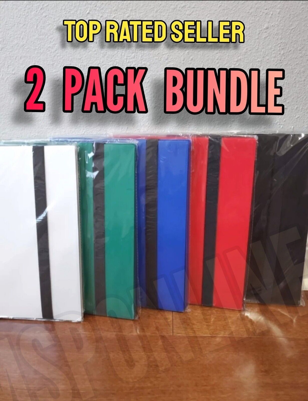 (2) PACK 360 Card Pocket Binder | Elastic 9 Pocket Trading Cards Album Folder