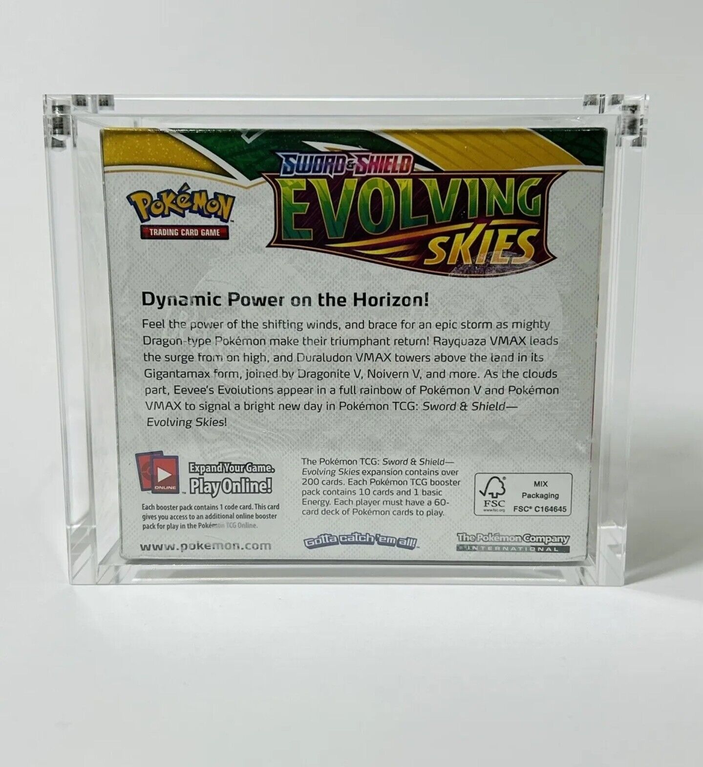 2 Pack - Pokemon Magnetic Booster Box Acrylic Case Pokémon Card Protective