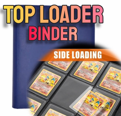 Blue - Top Loader Zipper Card Binder Album Folder Book | 252 Cards | Pokemon TCG