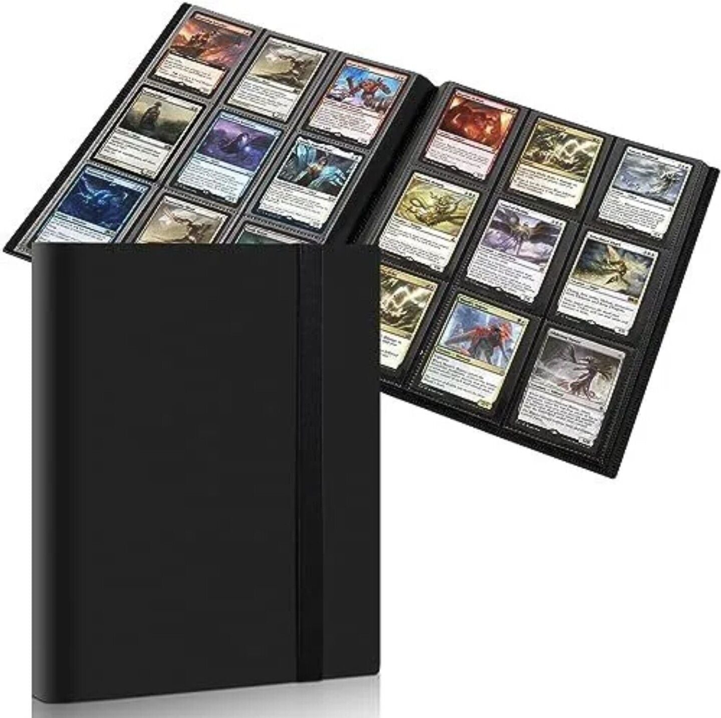 5 PACK Multi Color Lot 360 Pocket Trading Card Binder - Side Loading Elastic New