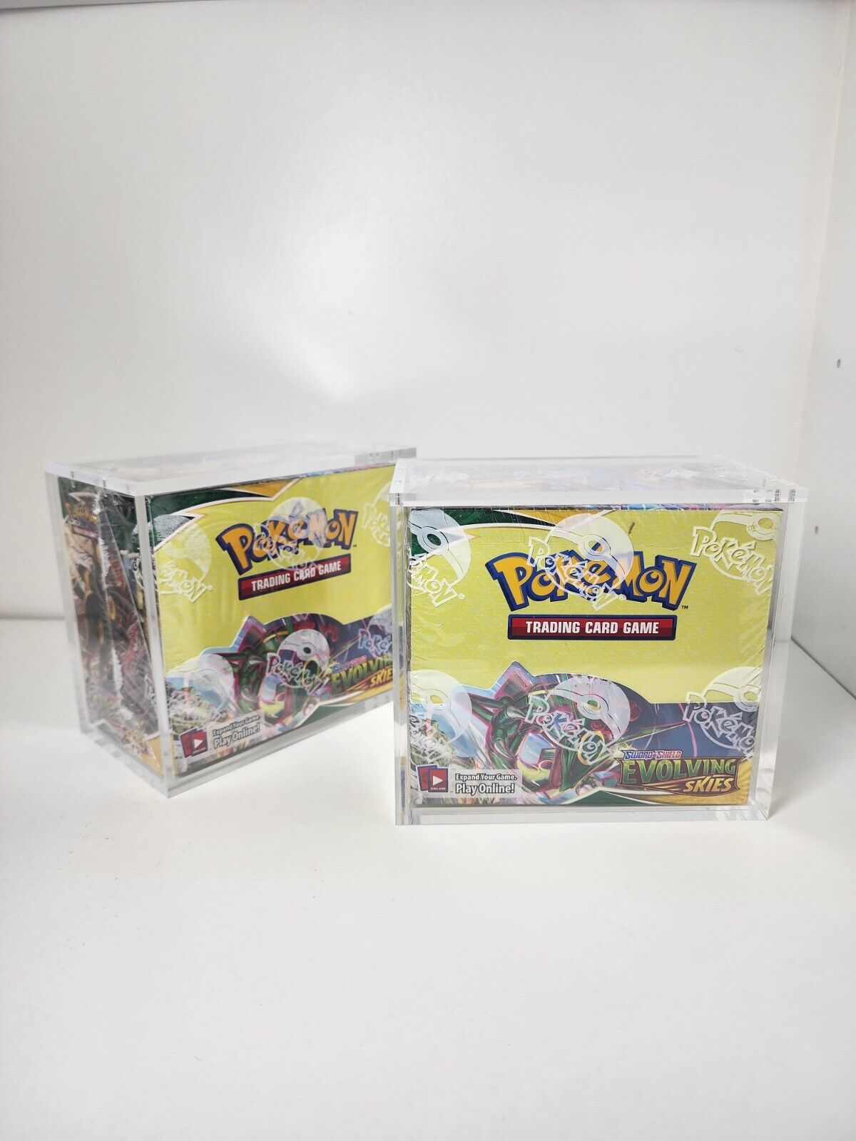 Acrylic Display Case for Pokemon Booster Box Stackable with Premium Magnetic Top