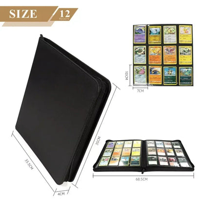 12 Pocket Trading Card BINDER Album with Zipper, Side Loading 480 Holder Pokemon