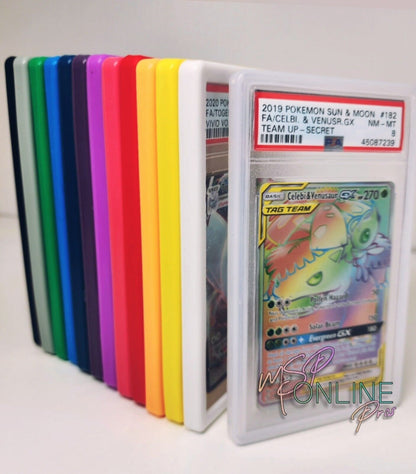 PSA Graded Card Slab Silicone Bumper Guard Protector Skin | 13 Colors | Pokemon